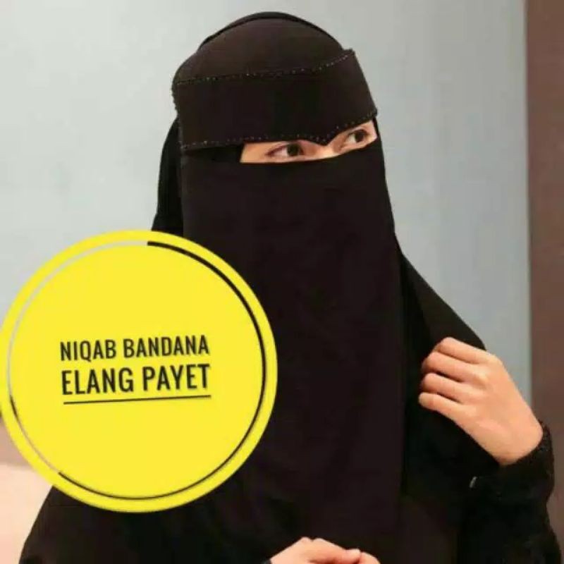 NIQAB BANDANA ELANG PEYET/NIQOB V/Bandana Cadar sifon manik