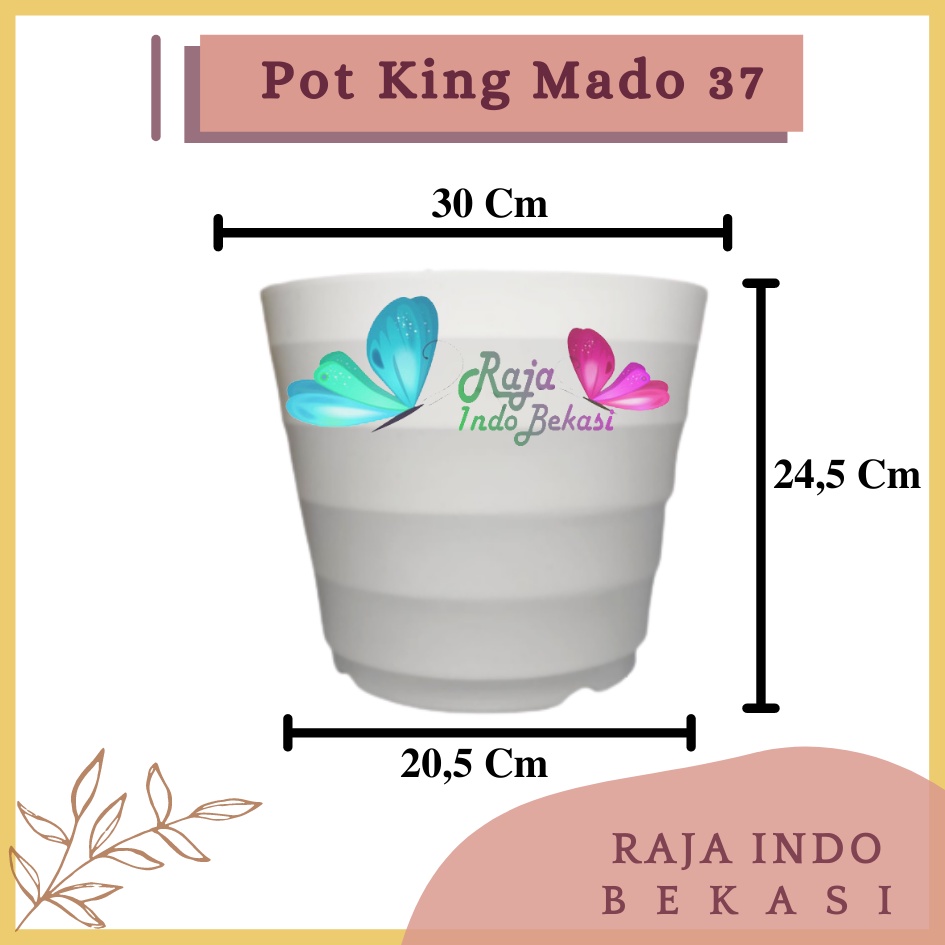 Pot King Mado 37 Putih Da 30 Cm By Garden Of Love Pot Plastik Besar Jumbo 40 50 60 Cm Untuk Tanaman Murah Grosir