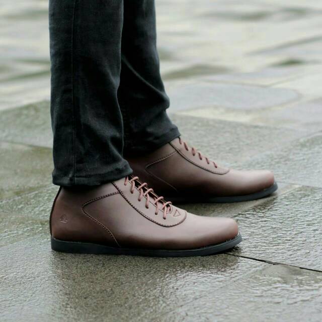 Valiryan | Sepatu Boots Pria Casual Vintage Semi Kulit Best Seller Kerja Santai Kuliah Fashion