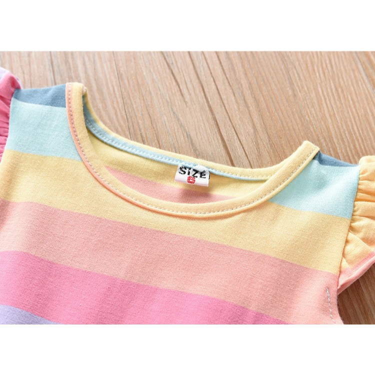 DR57-Dress Anak Perempuan Rainbow Wing