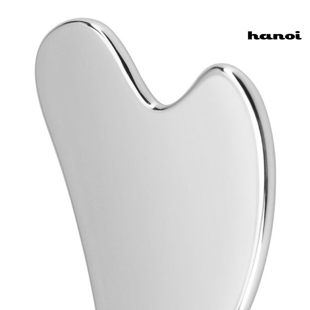 HQTM_Guasha Scraper Heart Shape Wrinkle Removing Skin-Friendly Stainless Steel Skin Massage Relax Guasha Board for Home