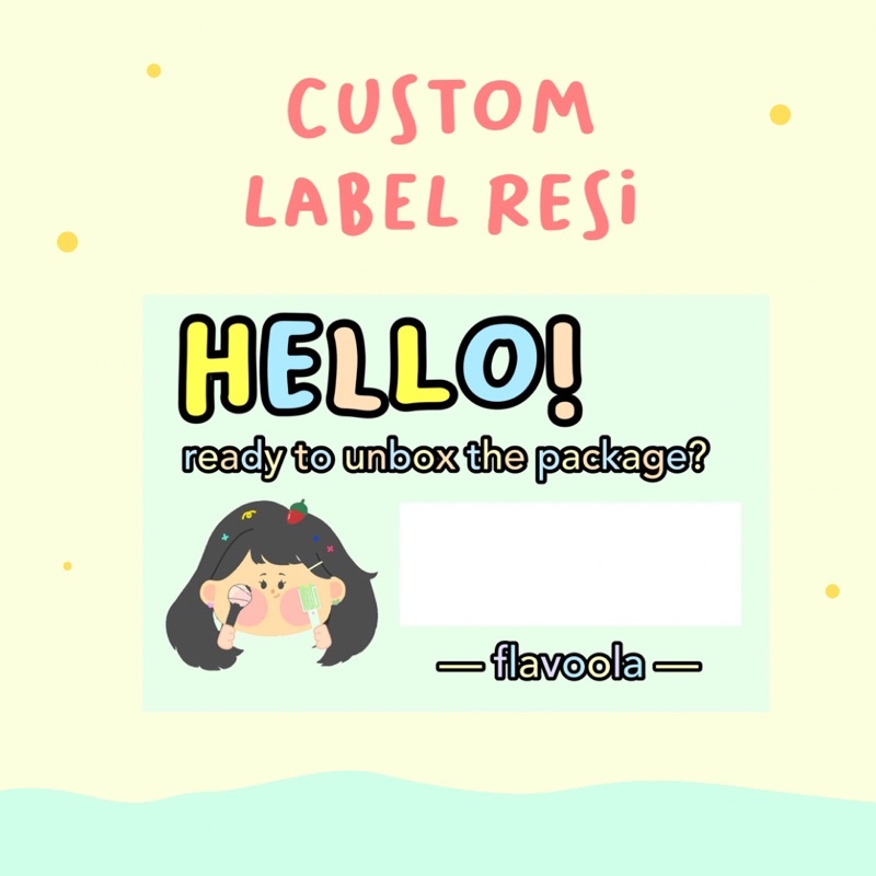 

label shipping resi korean style aesthetic