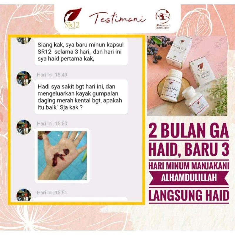 MANJAKANI KAPSUL SR12 / PROMIL / SOLUSI KEPUTIHAN / ATASI MASALAH KEWANITAAN / MANJA SR12 / OBAT KISTA / SR12 HERBAL SKINCARE BPOM BUTIR / PROMIL / SOLUSI KEPUTIHAN / ATASI MASALAH