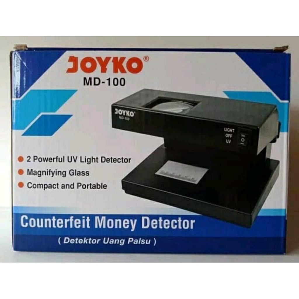 Counterfeit Money Detector Joyko MD 100 101 Alat Pendeteksi Uang Palsu