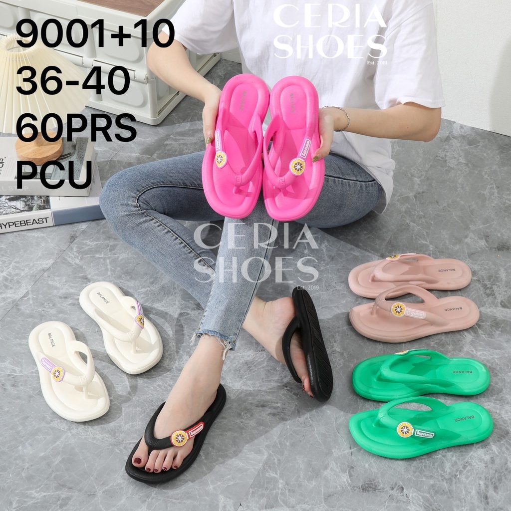 PVC Sandal Jepit Bangkok Slipper Rubber Non-Slip Karet Empuk Elastis Lemonade Super Soft 901