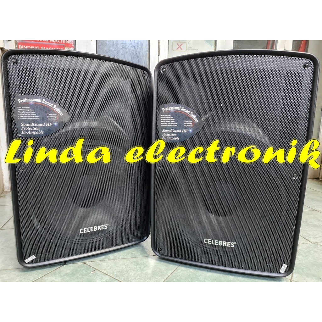 speaker aktif pasif celebress 15 cv ha300 15 inch 800 watt x2  2 buah