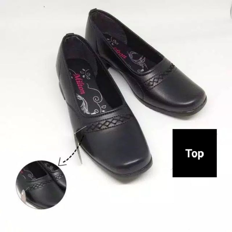 COD-Sepatu Pantofel Wanita Formal Milton Hak 3cm