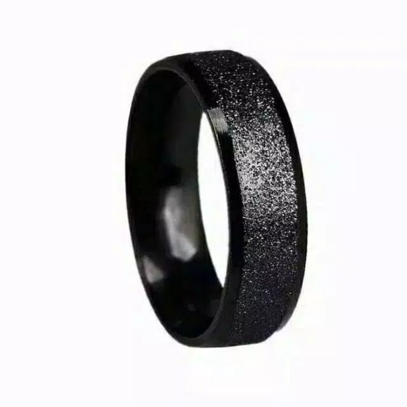 Cincin Pasir Titanium Warna Hitam