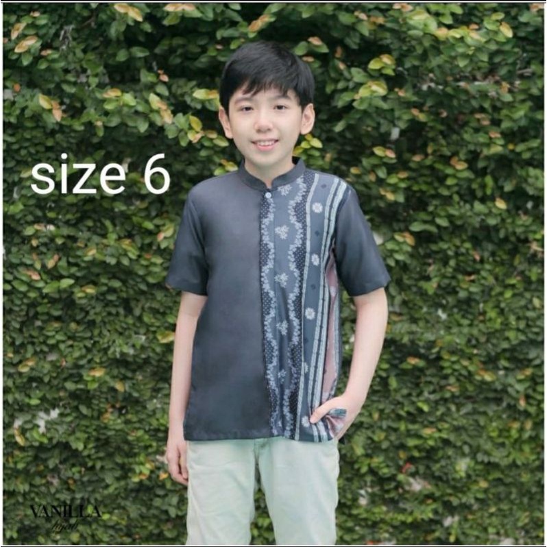 Baju Koko Anak - Series Edelweis (Navy)