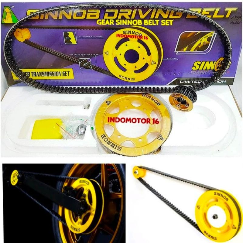 Gear Sinnob Belt Ninja 250 fi Carbu Z250 Sinnob Driving Belt Set Original not sss tk wilwood