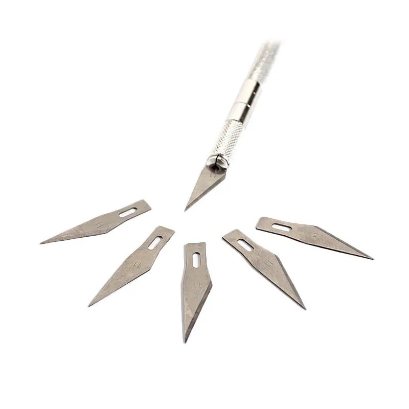 Set Pisau Ukir Seni 13 in 1 Crafting Knife 3 Handle - A-003/Pisau Sayat,Alat Ukir Kayu 3 Pegangan-6