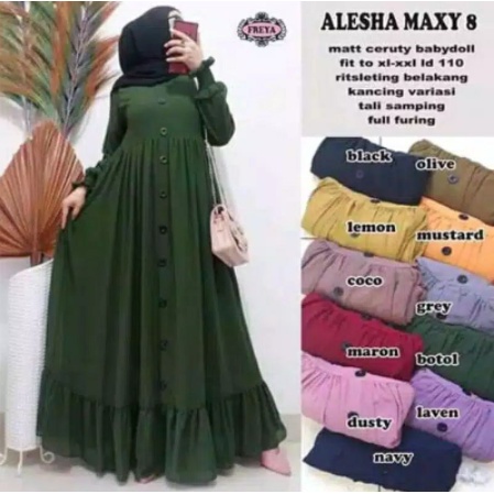 LANGSUNG KIRIM CERUTY READY SUPER JUMBO XXXL [ LD 130 BB 95- 120 KG]GAMIS CERUTY BEBYDOL KANCING /GAMIS REMPEL/ BUSUI