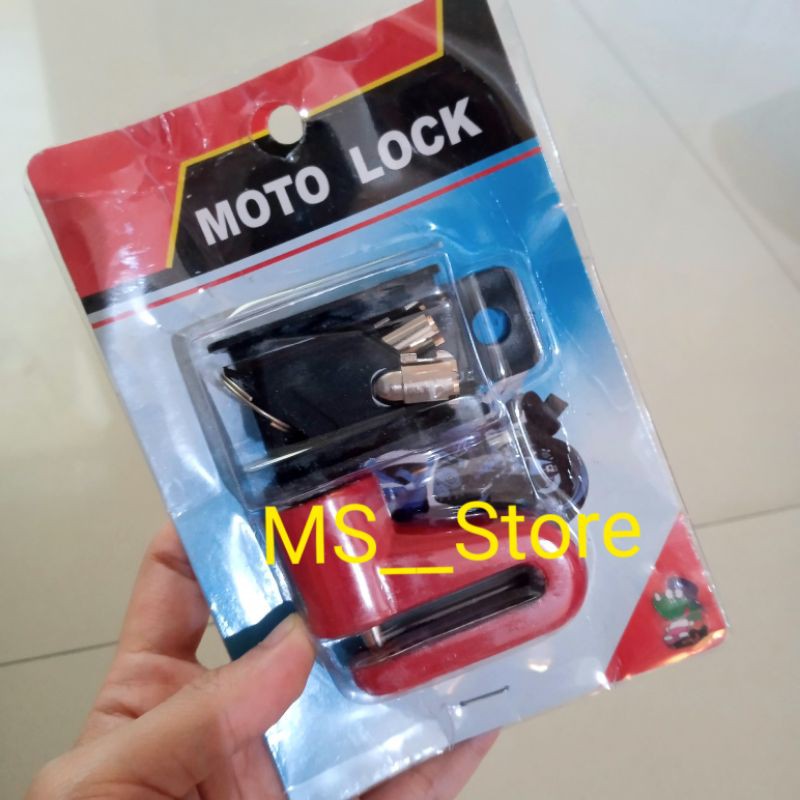 Gembok Motor Cakram Gembok cakram Merah / Biru