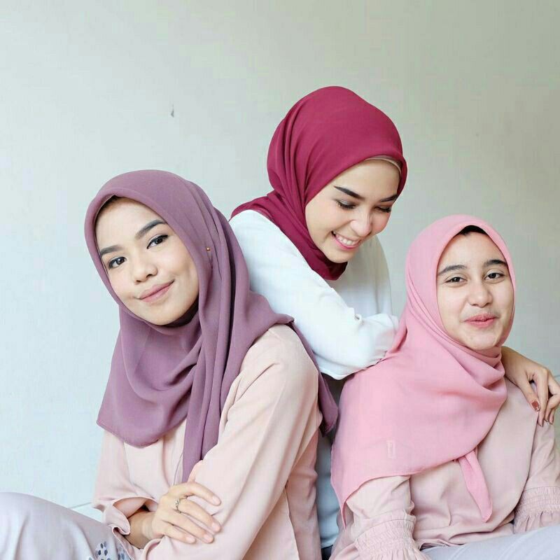 AV - JILBAB SEGI EMPAT BELLA SQUARE / JILBAB POLOS PREMIUM MURAH