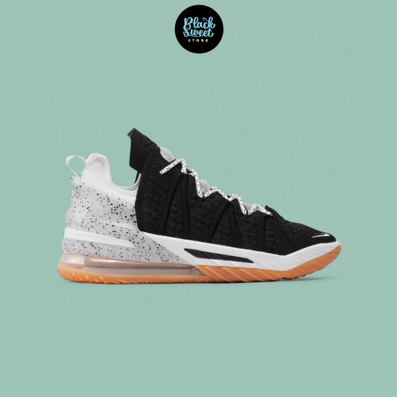 SEPATU BASKET NIKE LEBRON 18 BLACK WHITE