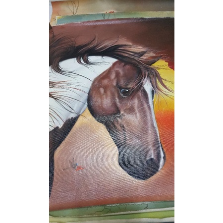 Lukisan kanvas kuda 025 BC.