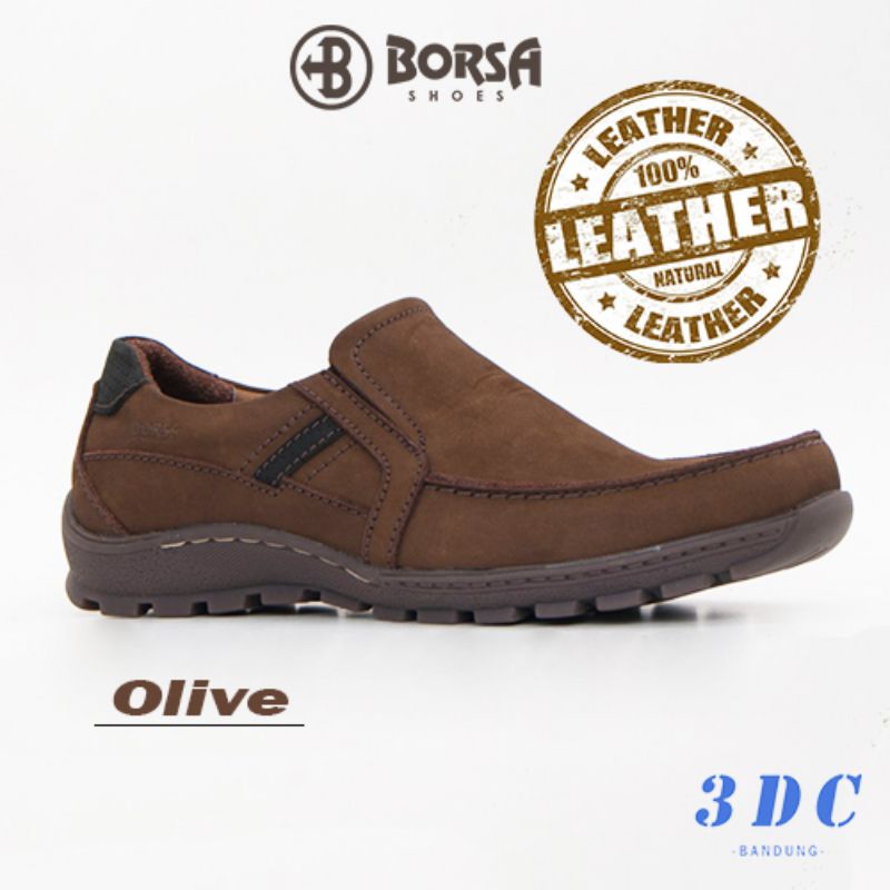 SEPATU KULIT BORSA CHOCO COLATTA - ORIGINAL LEATHER CASUAL SHOES