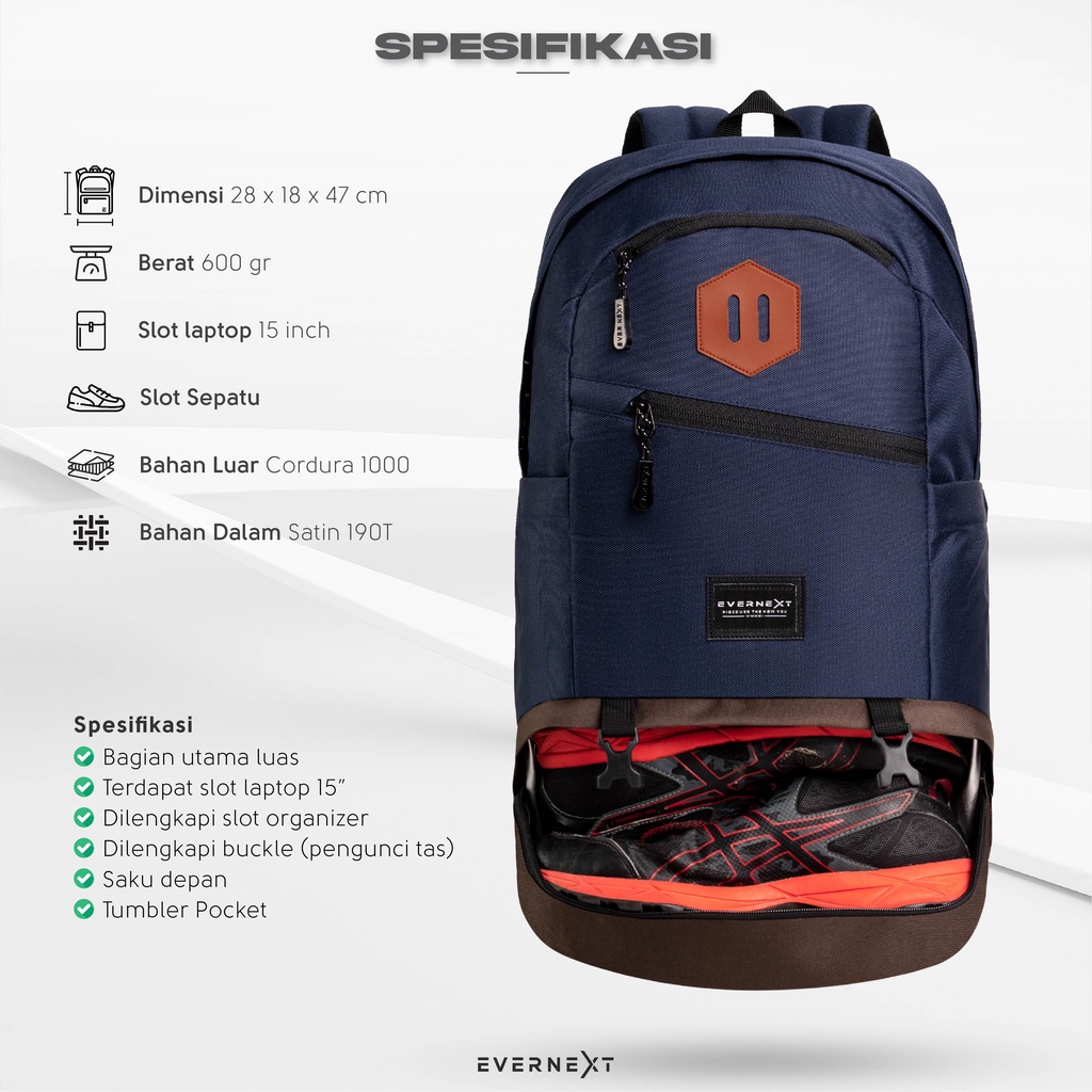 Tas Punggung Pria OWEN Gratis Raincoat Backpack Outdoor Ransel Cowok Kerja Kuliah Sekolah Kampus kantor