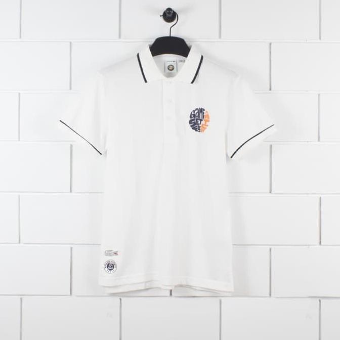 Lacoste Ph3351 Roland Garros Edition Stretch Mini Pique Polo White .Aruansy.Olshop