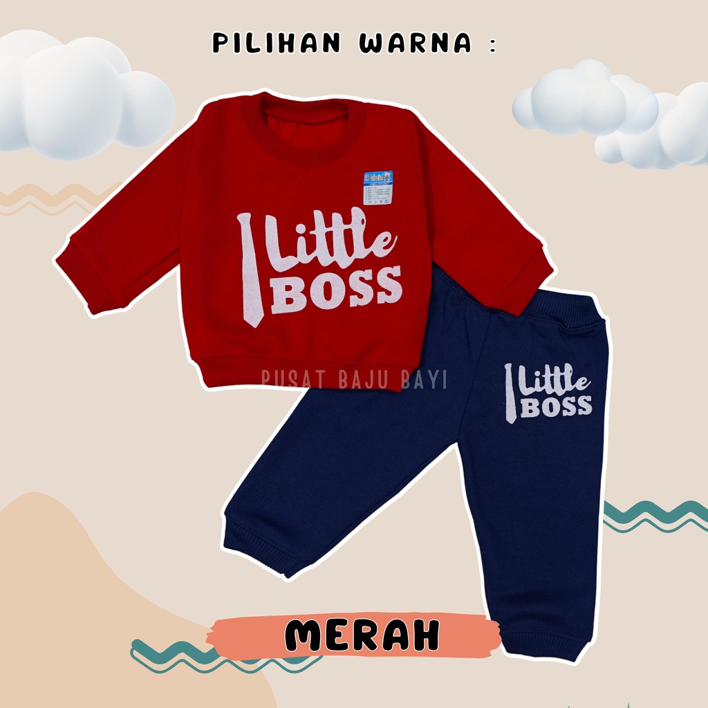 SALE 7.7 Setelan Jaket Bayi Anak 3 - 18 Bulan HB Collection, Setelan Sweater Anak LITTLE BOS