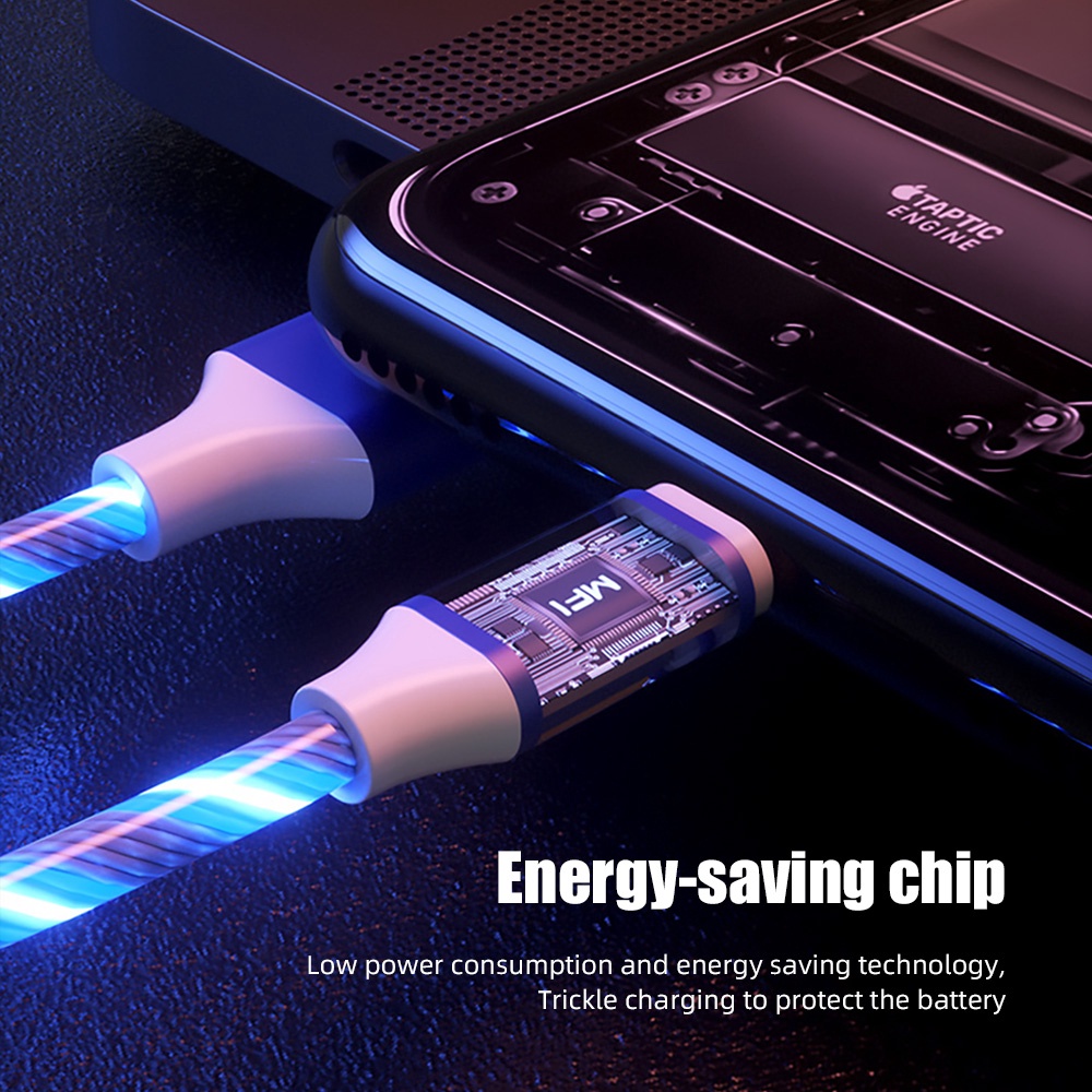 3in1 Kabel Data / Charger Micro Usb / Tipe-c 5a Fast Charging Dengan Lampu Led Untuk Android