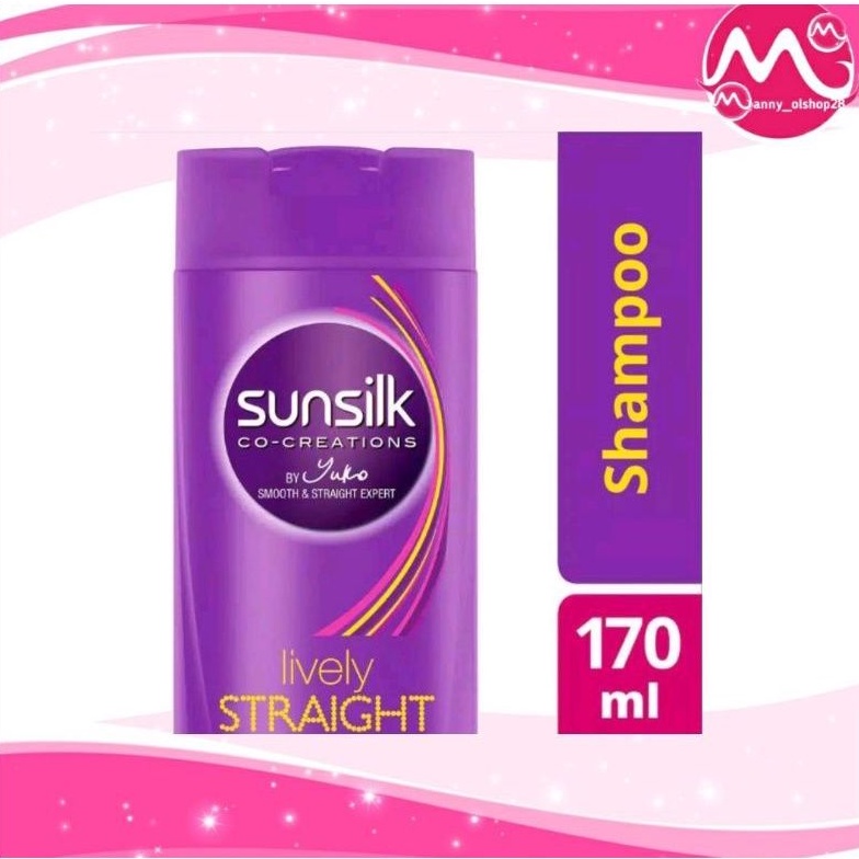 Sunsilk Lively Straight Shampoo 170ml | Rambut Lurus Lembut & Tertata Lebih Lama