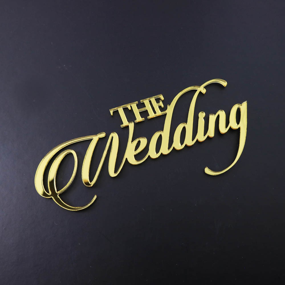 The Wedding | Chipboard Letter | Tulisan Akrilik | Dekorasi Mahar