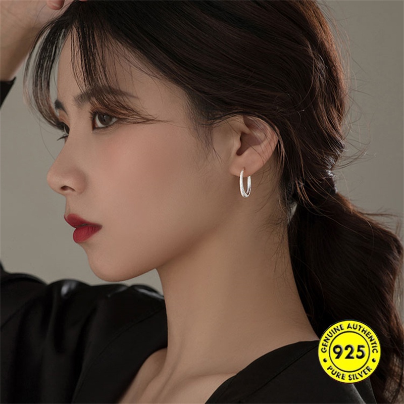 Anting Klip Bahan S925 Silver Untuk Wanita