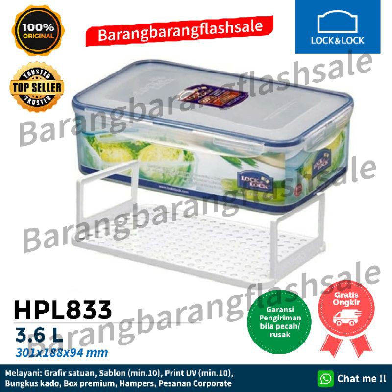 Lock n Lock Food Container 3.6L HPL833 Wadah makanan kotak bekal