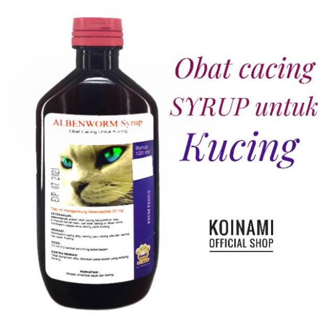 ALBENWORM CAT syrup 120ml / raid all / obat cacing kucing / pet / hewan / binatang