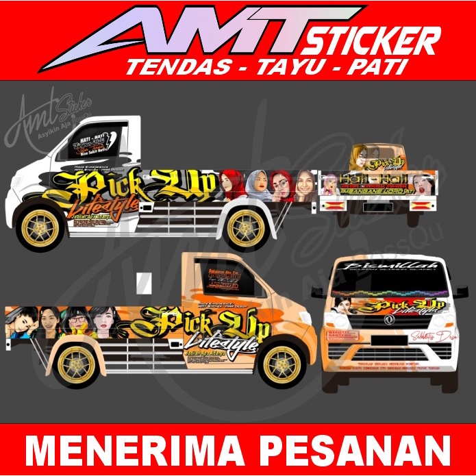 [TERLARIS] STICKER DECAL BLOK FULL BODY MOBIL PICK UP DFSK SUPERCAB STICKER DECAL MOBIL STIKER DECAL