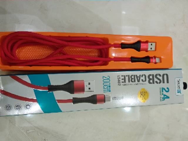 SECRET G LS402C - kabel Cable USB Type C FAST Charger 2M Bahan Nilon