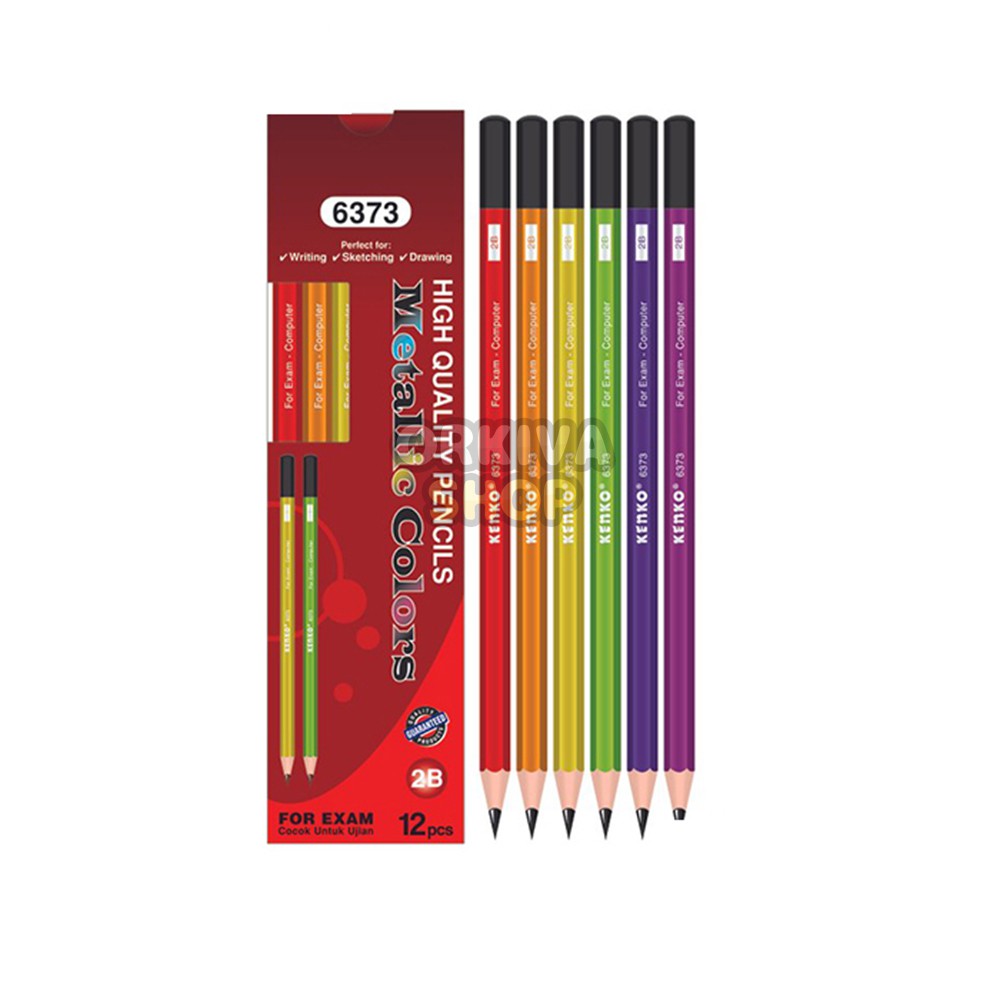 

Pensil 2B KENKO 6373 METALIC (ISI 3 PCS)