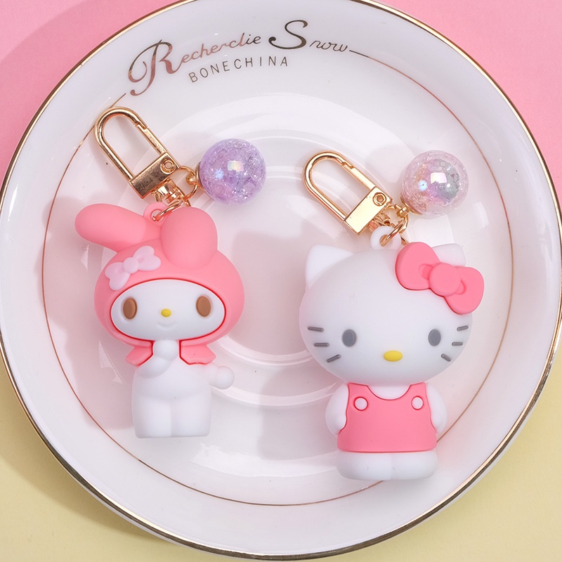 2022 Gantungan Kunci Bentuk Boneka Kartun Hello Kitty / Puding / Melody Untuk Hadiah Anak / Dewasa