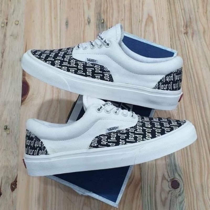 100% PREMIUM FEAR OF GOD X VANS ERA 95 DX REISSUE MARSHMALLOW BLACK WHITE WAFFLE ICC