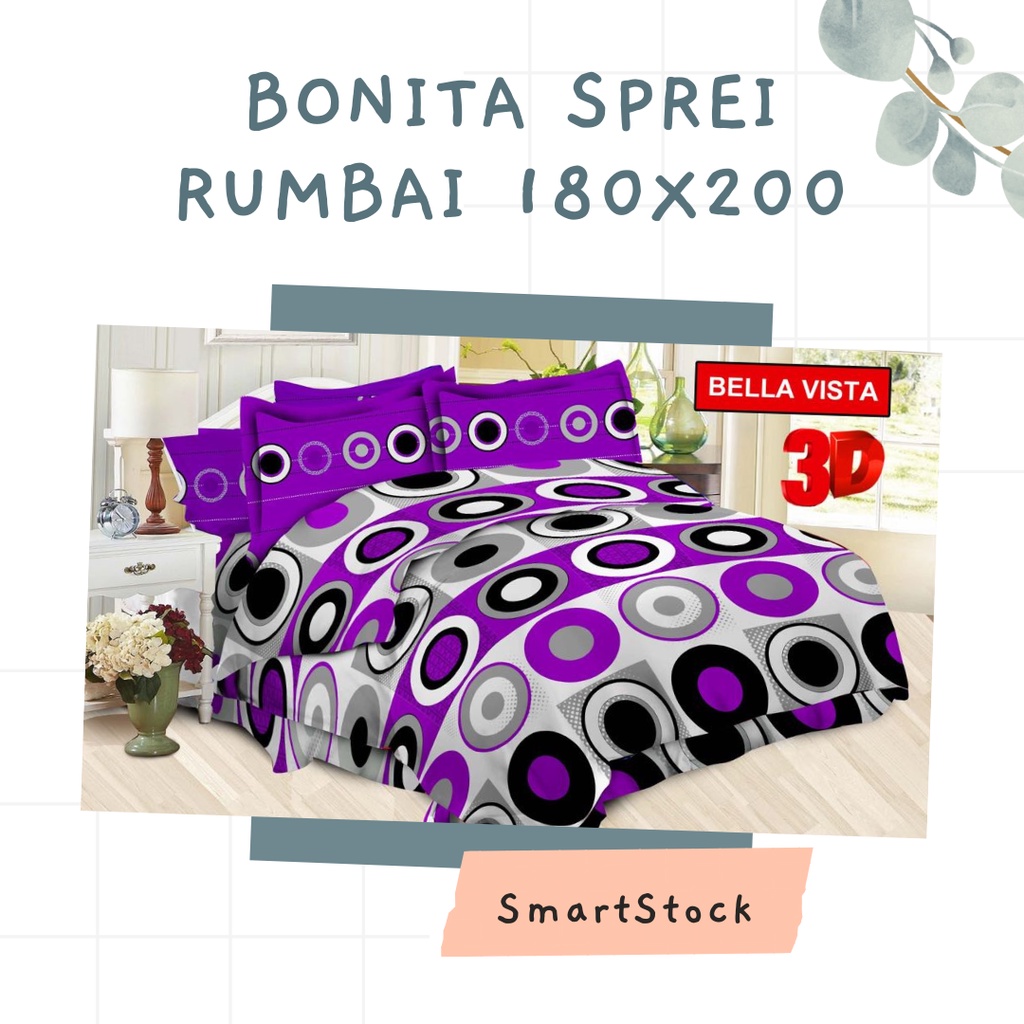 SS SPREI RUMBAI 180 BONITA RUMBAY 180X200 RBI KING SIZE NO. 1 MIX MOTIF