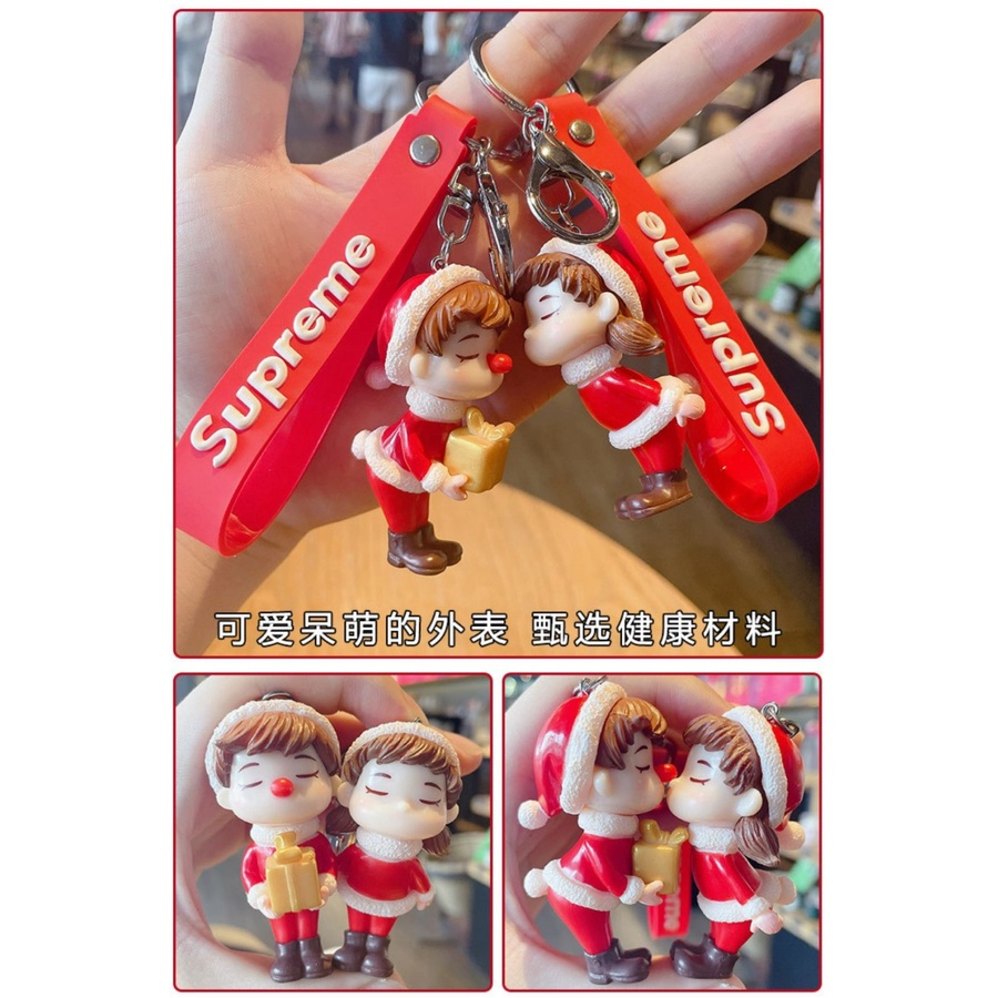 XKCP gantungan kunci couple pasangan natal christmas souvenir pajangan