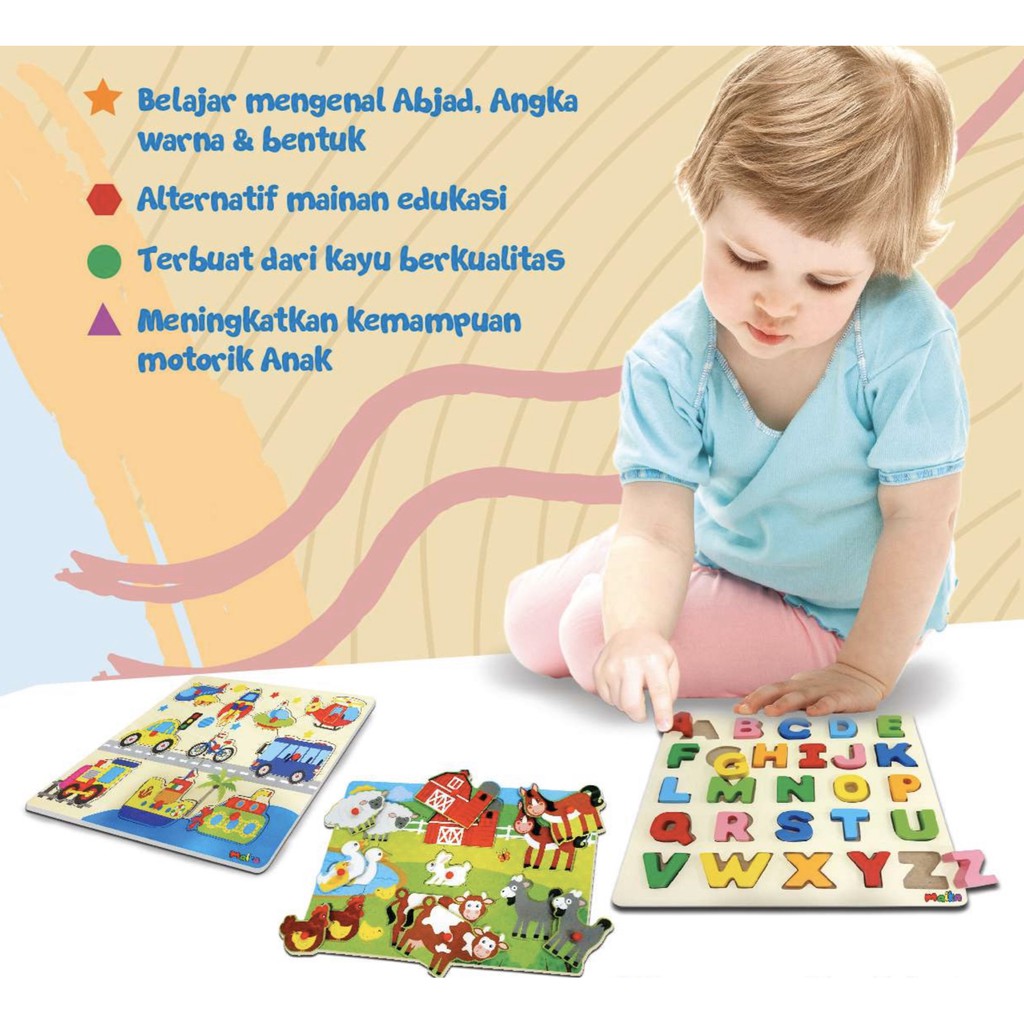 MAINAN EDUKAS ANAK - PUZZLE ALPHABET/ NUMBER / HURUF BESAR / ANGKA KUALITAS PREMIUM