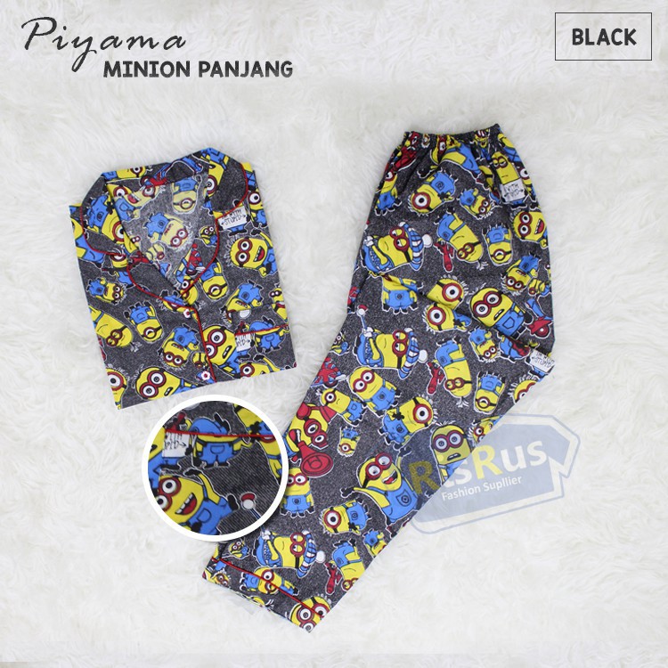 CP MINION YELLOW CELANA PANJANG BAJU TIDUR WANITA PIYAMA GROSIR TANAH ABANG
