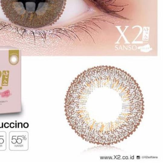 ☏ Softlens X2 Sanso Hydrogel / Softlen Warna X2 Sanso Color / X2 Sanso Color capucino / Softlen X2 ♧