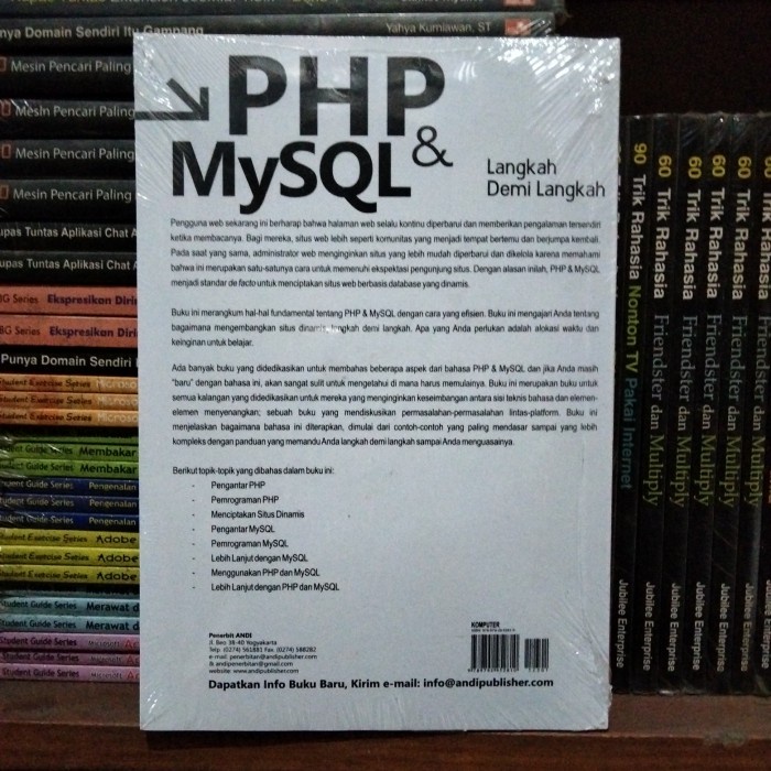 

database-buku- termurah buku php mysql & langkah demi lanhkah disertai cd original -buku-database.