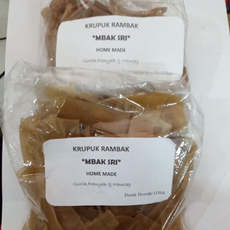 

Krupuk Rambak mentah "Mbak Sri" Gurih, Renyah, Mantab