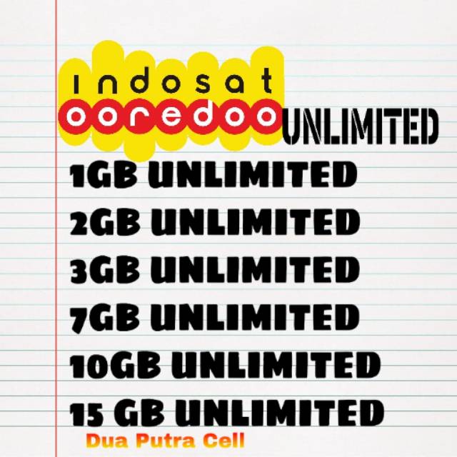 PAKET DATA INDOSAT 1GB 2GB 3GB 7GB 10GB 15GB UNLIMITED, MINI, FREEDOM COMBO, YELLOW
