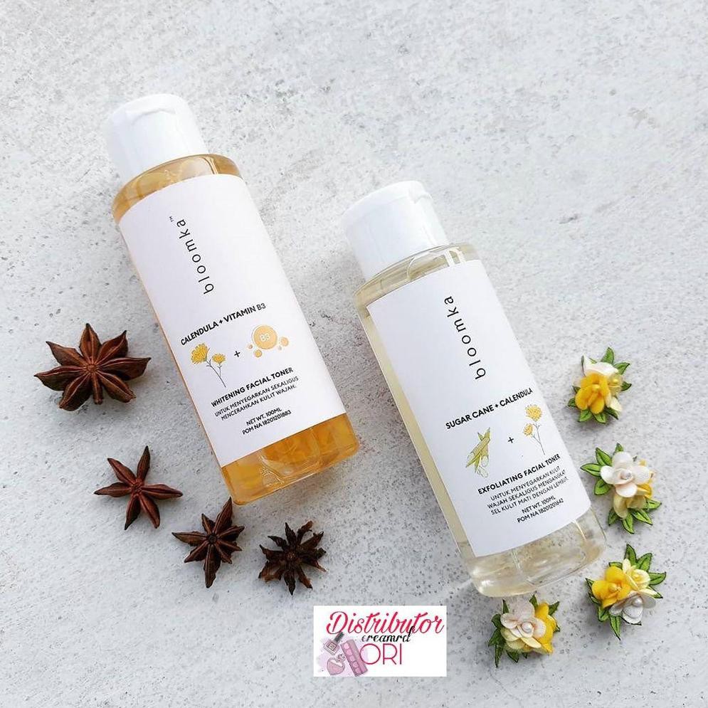 DIKIRIM DARI JAKARTA Bloomka Fruit AHA with Sugar cane +calendula Exfoliating Toner /Bloomka Cal