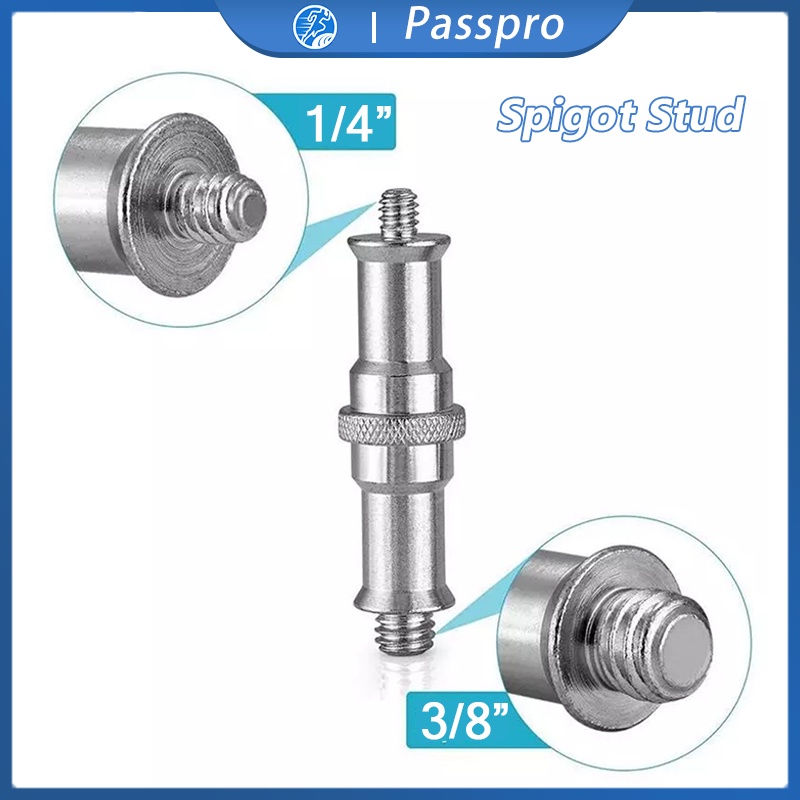 Spigot Stud Adapter Screw 1/4" to 3/8" thread Camera Tripod Convert Screw Adapter