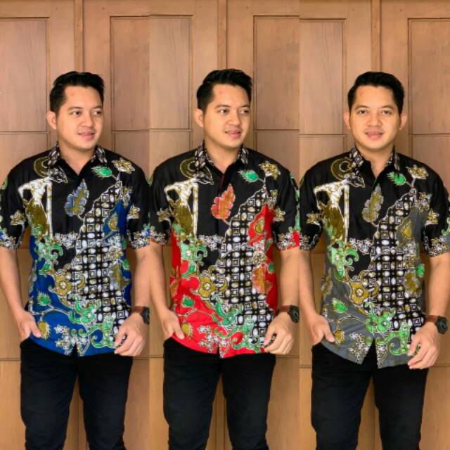 KEMEJA BATIK PRIA~HEM BATIK WAYANG motif semi tulis