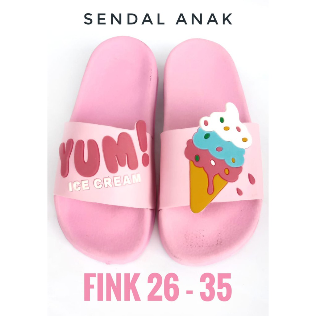 Sandal karet anak motif ice cream