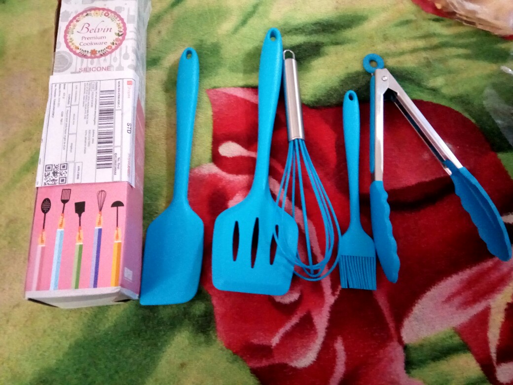 Baking Utensil Set Bbq Set Spatula Sutil Capitan Set Alat Masak Silicone Silikon Food Grade