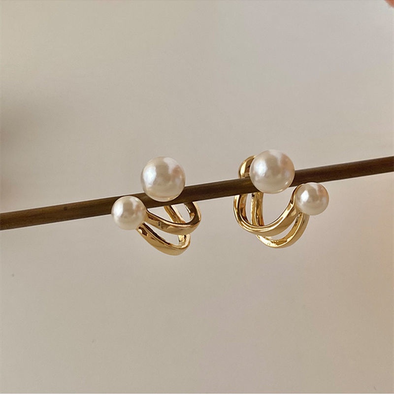 Anting Mutiara Bahan S925 silver Gaya retro Untuk Wanita