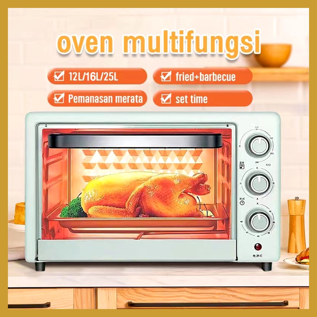 Oven Listrik Mini Electric Oven Microwave Penghangat Makanan Serbaguna 12L GOSHOP88